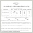 thumbnail image 5 of EXCLUSIVE HOME Napoleon 1" Curtain Rod and Coordinating Finial Set, Matte White, Adjustable 66"-120", 5 of 5