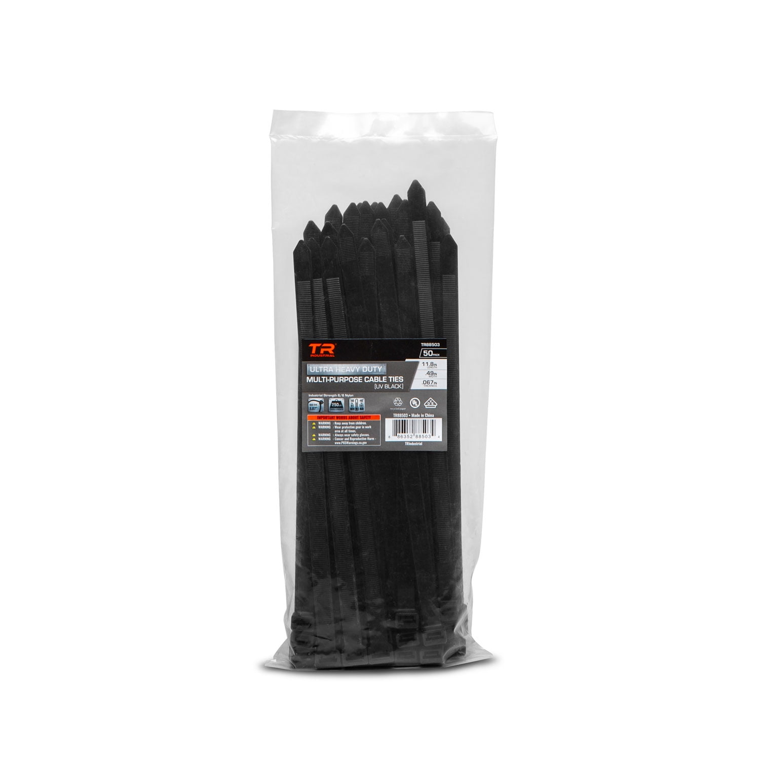 500 PACK 8 INCH ZIP TIES NYLON BLACK 50 LBS UV WEATHER RESISTANT WIRE CABLE US 