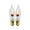 Clear, variant on Orange / Purple / Red/ Clear C7 (CA10) Flicker Flame String Light Bulbs (2-Pack)