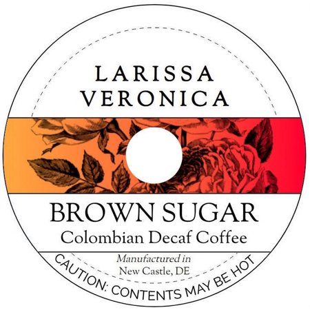 Larissa Veronica Brown Sugar Colombian Decaf Coffee (Single Serve K-Cup Pods)  (Brown Sugar  Whole Coffee Beans  12 pods  2-Pack  Zin: 571532)