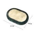 thumbnail image 2 of Chat Griffoir Lit 61cmx40cm Meubles Protection Sommeil Portable Ovale en Forme d'Animal de Compagnie Vert Foncé, 2 of 9