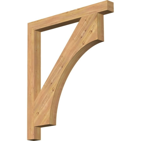 

Ekena Millwork 3 1/2 W x 38 D x 44 H Westlake Block Smooth Bracket Western Red Cedar