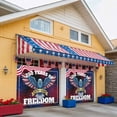 thumbnail image 5 of American Flag 250 Year Anniversary Garage Door Cover Banner 7 x 8 FT,Eagle Blue Red Fireworks Garage Door Curtains Backdrop with Grommets for Indoor Outdoor Wall Party Porch Yard Decor Background, 5 of 8