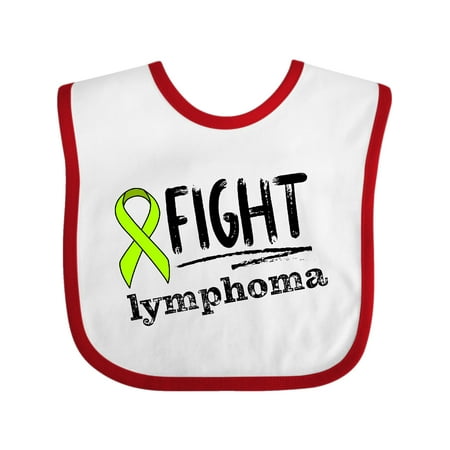 

Inktastic Fight Lymphoma Lime Ribbon Gift Baby Boy or Baby Girl Bib