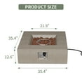 thumbnail image 2 of VENTOPYR 35''Outdoor Square Propane Fire Pit Table, 2 of 8