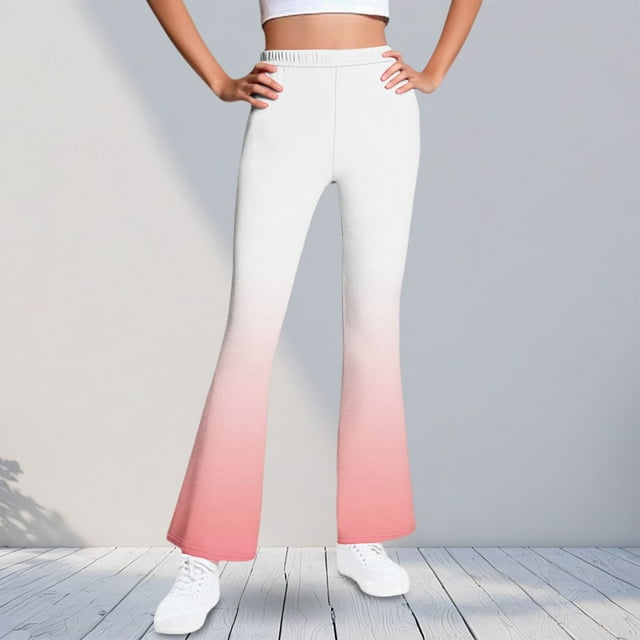 Cowsor Girls Flared Dress Pants – Soft Bell Bottom Uniform Pants for School or Daily Wear