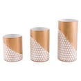 thumbnail image 4 of Zuo 3 Piece Honeycomb Candle Holder in Gold, 4 of 6