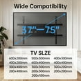 thumbnail image 2 of MountFTV Full Motion TV Wall Mount Bracket for 37-75 inch Flat Curved TVs, Max 600x400mm, Holds up to 132lbs, 2 of 5