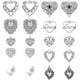 thumbnail image 1 of 1 caja de 80 dijes de corazón de plata tibetana de estilo tibetano para San Valentín, dijes sagrados de amor, colgantes huecos de filigrana con alas de ángel para hacer joyas., 1 of 9