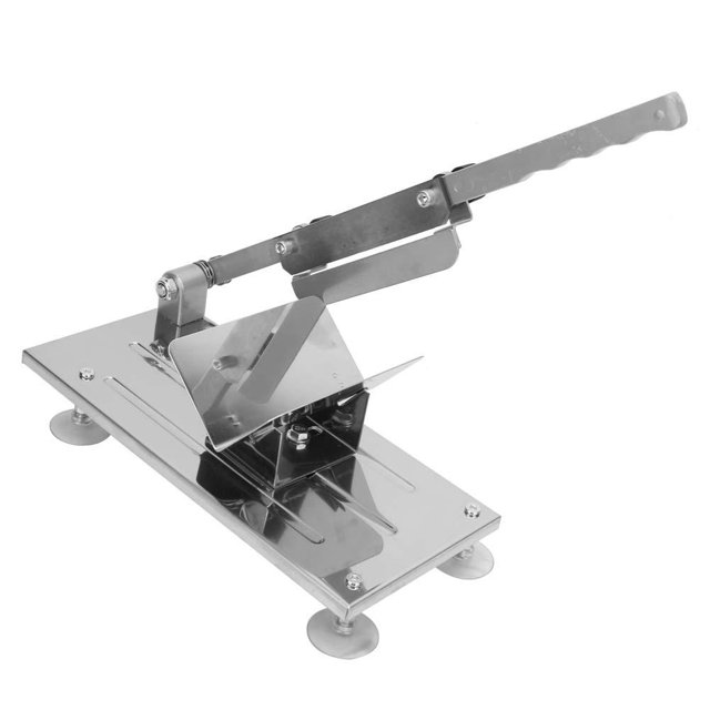 Qiilu Trancheuse Manuelle Réglable pour Viande Congelée, Coupe-Feuilles pour Bœuf et Mouton, Trancheuse Manuelle pour Aliments, Trancheuse pour Viande Congelée