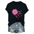 thumbnail image 4 of VKOYWKM Pink Ribbon Tee for Women Breast Cancer Tees Cancer Survivor Shirt Inspirational Crew Neck Short Sleeve Tops, 4 of 4