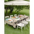 thumbnail image 3 of Outdoor Tablecloth with Umbrella Hole and Zipper, Gnomes Easter Rectangle Table Cloth 60x84 Inch Waterproof Tablecloth, Vintage Bunny Eggs Retro Art Rustic Picnic Table Cover for Patio Camping, 3 of 7