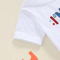 thumbnail image 5 of Okbabeha Toddler Baby Girl Boy 4th of July Outfits Embroidery Top+ American Flag Shorts Pants Set Fourth of July Clothes, 5 of 7