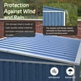 thumbnail image 7 of GangMei Metal Outdoor Storage Shed with Lockable Door, 72.83" x 48.43" x 35.63", Blue, 7 of 7