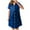 Blue, variant on Solid Color Sleep Dress for Women New Solid Color Simulated Silk Shirt Nightwear Loose And Sexy V-neck Short Sleeve Pajamas Home Clothing Purple