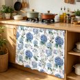 thumbnail image 6 of Blue Spring Floral Cabinet Curtain 35"Wx35"L, Dustproof Under Sink Skirt with Self Adhesive Tape, Watercolor Botanical Elegant Cabinet Curtain Cover for Kitchen Sink, Bathroom Vanity, Laundry Room, 6 of 9