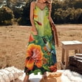 thumbnail image 2 of Flower Hummingbird Sleeveless Dress Woman Fashion Long Dresses Women's Summer Suit Dress Summer 2025 Women, 2 of 7