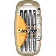 BIC Triumph 730R Roller Pen, 0.7mm, Assorted, 4-Pack