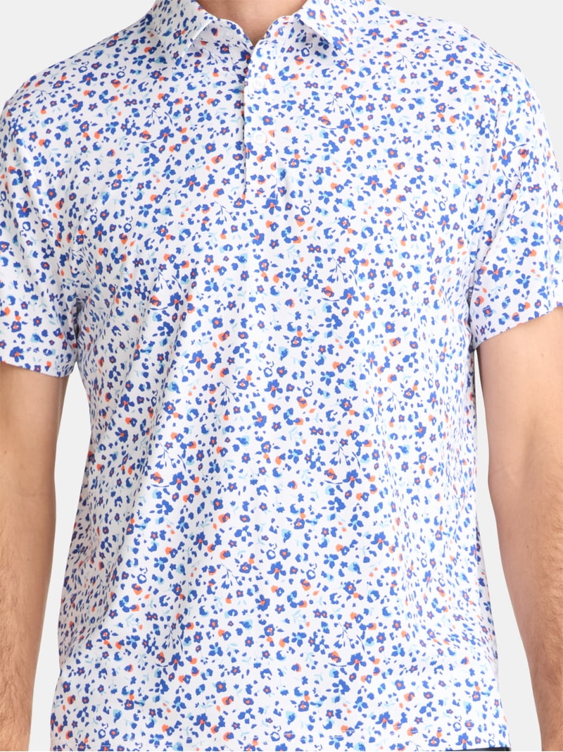 Birdie Bound Men's and Big Men's Novelty Print Golf Polo Shirt