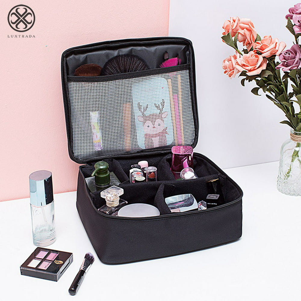 Luxtrada Makeup Train Cases Professional Travel Makeup Bag Cosmetic ...