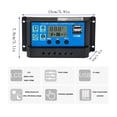 thumbnail image 3 of 20A 10A Solar Charge Controller PWM 12V 24V Regulator Solar Panel PV Home Battery Charger LCD Dual USB 5V Output ,High Charging Efficiency, 3 of 4