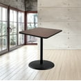 thumbnail image 2 of Hampden Furnishings Bennet Collection Steel Frame 36" Square Top, Round Base, 42" Height, Cafe Table, Black Frame/Mahogany Top, 2 of 5