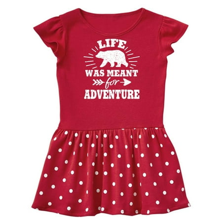 

Inktastic Bear Silhouette Life Was Meant for Adventure with Arrow Gift Baby Girl Dress