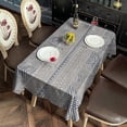 thumbnail image 3 of Blue Geometric Chevron Dot Pattern Rectangle Tablecloth 60"x120",Waterproof Polyester Rectangle Table Cloth, Wipeable Spillproof Polyester Tablecloth for Dining, Camping, Indoor and Outdoor, 3 of 6