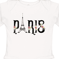 thumbnail image 4 of Inktastic Paris Eiffel Tower with Flowers Boys or Girls Long Sleeve Baby Bodysuit, 4 of 5