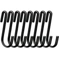 thumbnail image 1 of Paquete de 20 ganchos grandes y resistentes en forma de S de 6 cm para colgar en la cocina, el baño, el dormitorio y la oficina (paquete de 20, S, negro), 1 of 5