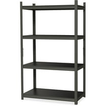 60 x 36 x 18 in. Capacity Iron Horse Shelving - 4 Compartment, Gray & Black