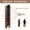 thumbnail image 4 of SinCiDo Narrow Arched Bookcase, 8-Tier Open Shelf Bookcase, Medium Density Fiberboard, 4 of 7