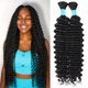 thumbnail image 1 of Cabello bohemio para trenzar cabello humano para trenzas boho, cabello humano rizado para trenzas bohemias sin nudos, 2 paquetes de 3.53 oz de cabello humano a granel ondulado profundo para trenzar co, 1 of 1