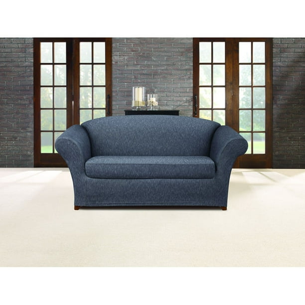 SureFit Stretch Denim Loveseat Slipcover