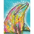 thumbnail image 2 of Dean Russo Collection 15x18 White Modern Wood Framed Museum Art Print Titled - Dolphin, 2 of 4