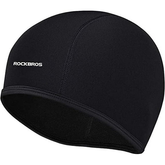 ROCKBROS Skull Cap Winter Cycling Cap Windproof Warm Fleece Thermal Hat Helmet Liner Cap for Hiking Skiing Riding Men Women