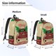 thumbnail image 2 of Disketp Christmas Vintage Red Truck Mochila de Lona Estampada, Mochila Escolar de Viaje Ligera para Estudiantes y Portátil-Medium, 2 of 5