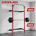 thumbnail image 2 of AKDSteel Folding Squat Rack, 1000LBS Capacity Wall Mounted Squat Rack, 2.36"x2.36" Foldable Squat Rack for Home Gym with Pull Up Bar, J Hook, Landmine, 2 of 7