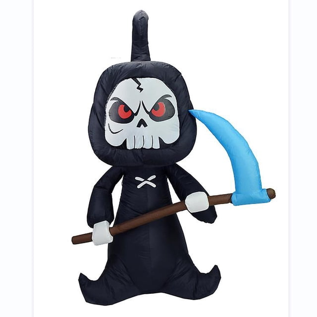 Halloween Black Inflatable Sickle, Funny Inflatable Sickle Decoration Prop(EU Plug)