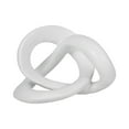 thumbnail image 3 of Sculptured Knot Tabletop Display for Home and Office Decor - Contemporary Accent Figurine for Living Room, Bathroom, and Shelf - Interlaced Form Ornament for Coffee Table Decor - 7", White, 3 of 9