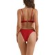 thumbnail image 3 of INSPIRE CHIC Conjuntos de Bikini de Mujer con Aros Halter de 2 Piezas, Tirantes Ajustables, Parte Inferior Triangular, Trajes de Baño, Rojo Pequeño, 3 of 5