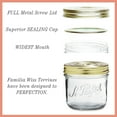 thumbnail image 6 of Le Parfait Familia Wiss Terrine - 200ml Wide Mouth French Glass Mason Jar w/ 2-Piece Gold Lid, 7oz/Half Pint (Pack of 4), 6 of 6