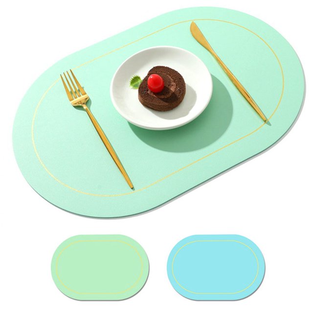 Bangcool Tapis de Table en Simili Cuir Réversible Imperméable pour la Cuisine