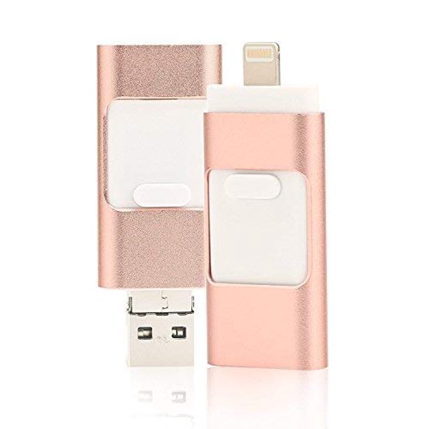 128gb Iphone Usb Flash Drive Ios Memory Stick Ipad External Storage Expansion For Ios Android Pc Laptops Pink Walmart Com Walmart Com