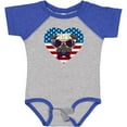 thumbnail image 3 of Inktastic Pug Dog Patriotic US Flag Heart Boys or Girls Baby Bodysuit, 3 of 5