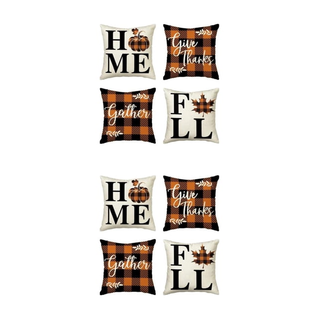Injueey Funda de almohada suave y duradera de 4 piezas para acogedora funda de almohada decorativa para la noche de Halloween Type5 NO5