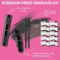 thumbnail image 3 of Eyebrow Stamp Stencil Kit Natural Hairline Powder 1 * Eyebrow Print / 2 * Eyebrow Brush /, 3 of 5
