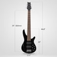 thumbnail image 3 of Glarry 44 Inch GIB Electric Bass Guitar 6 String, H-H Pickup, Laurel Wood Fingerboard with Bag, Black, 3 of 12