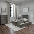 thumbnail image 5 of Max & Lily Twin Bed Frame with Storage Drawers, Solid Wood Platform Bed for Kids, 5 of 8