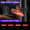 thumbnail image 2 of DAYBETTER 2Pack Bike Lights for Night Riding, 1800mAh/300LM Bike Accessories Headlight & Taillight Set, 4Modes Rechargeable  LED Bicycle Lights, 2 of 7